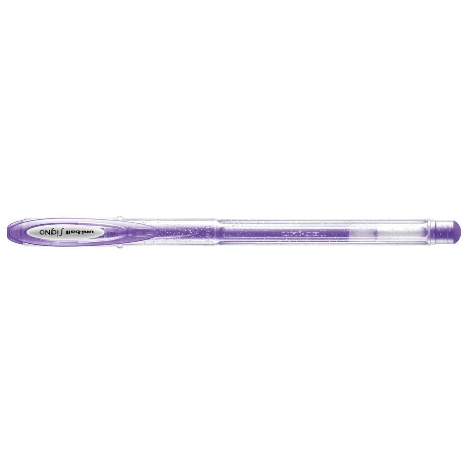 Uni-Ball Signo Noble Metal Gelschreiber, Druckmechanik – Violett, Spitze 1 mm, Metallic