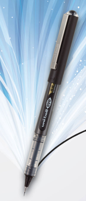 Uni-Ball Eye Ultra Micro – Tintenroller, 0,38 mm, Schwarz, dokumentenecht, wasserfest