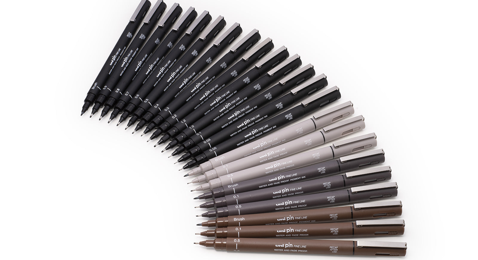 Uni-Ball Pin Fineliner – 1 mm, schwarz, wasserfest