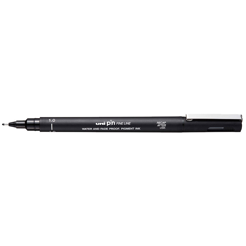 Uni-Ball Pin Fineliner – 1 mm, schwarz, wasserfest