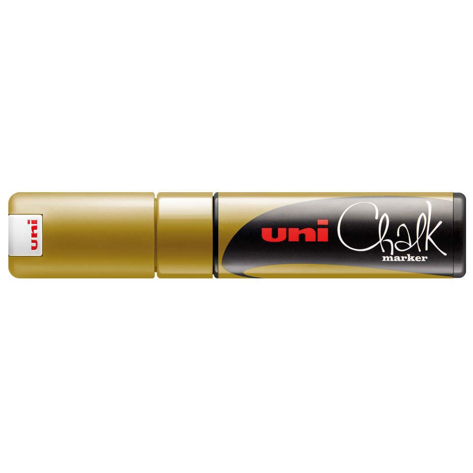 Uni-Ball Kreidemarker – Keilspitze, 8 mm – Gold