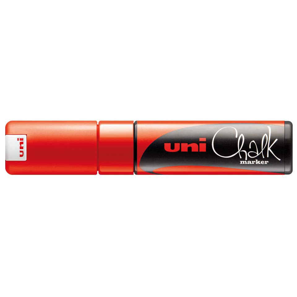 Uni-Ball PWE-8K Kreidemarker – Keil 8 mm – Rot Metallic, für Glas und andere glatte Oberflächen