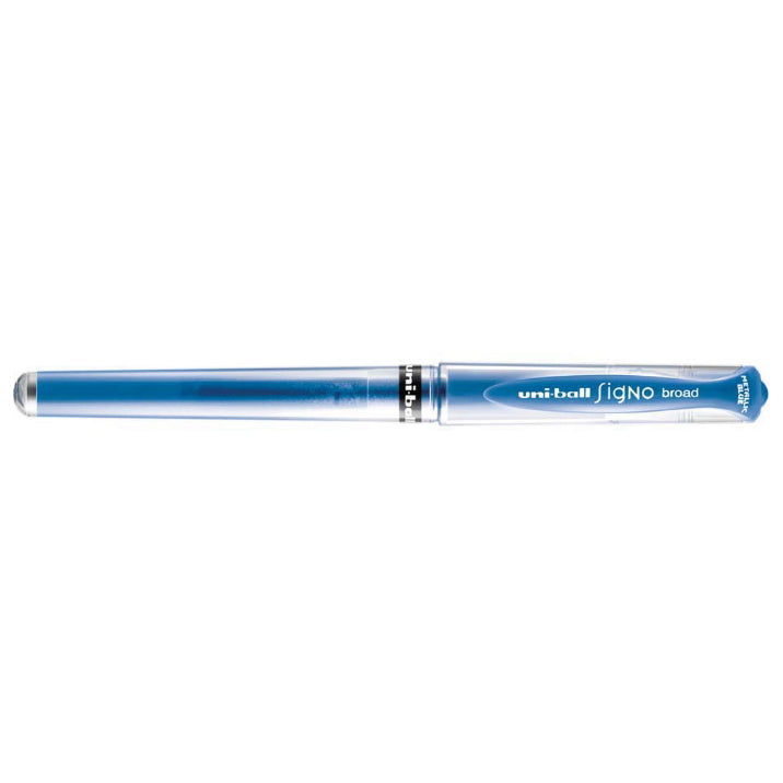 Uni-Ball Signo Broad UM153MET Gelschreiber – blau, 1 mm Spitze, dokumentenecht, wasserfest