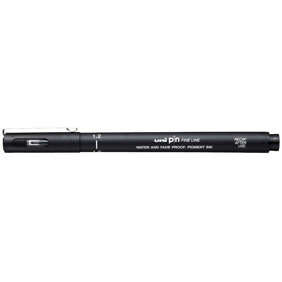 Uni-Ball Pin Fineliner – 1,2 mm, schwarz, wasserfest