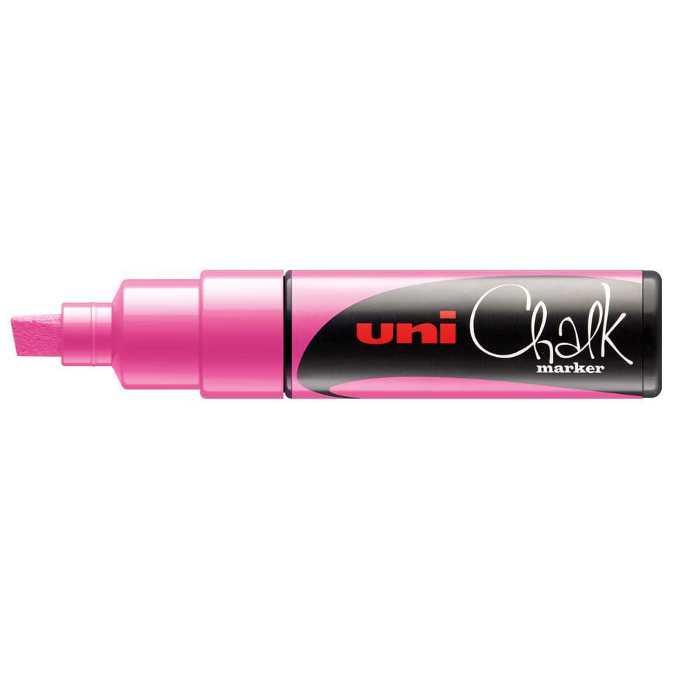Uni-Ball Kreidemarker – Keilspitze, 8 mm – Rosa
