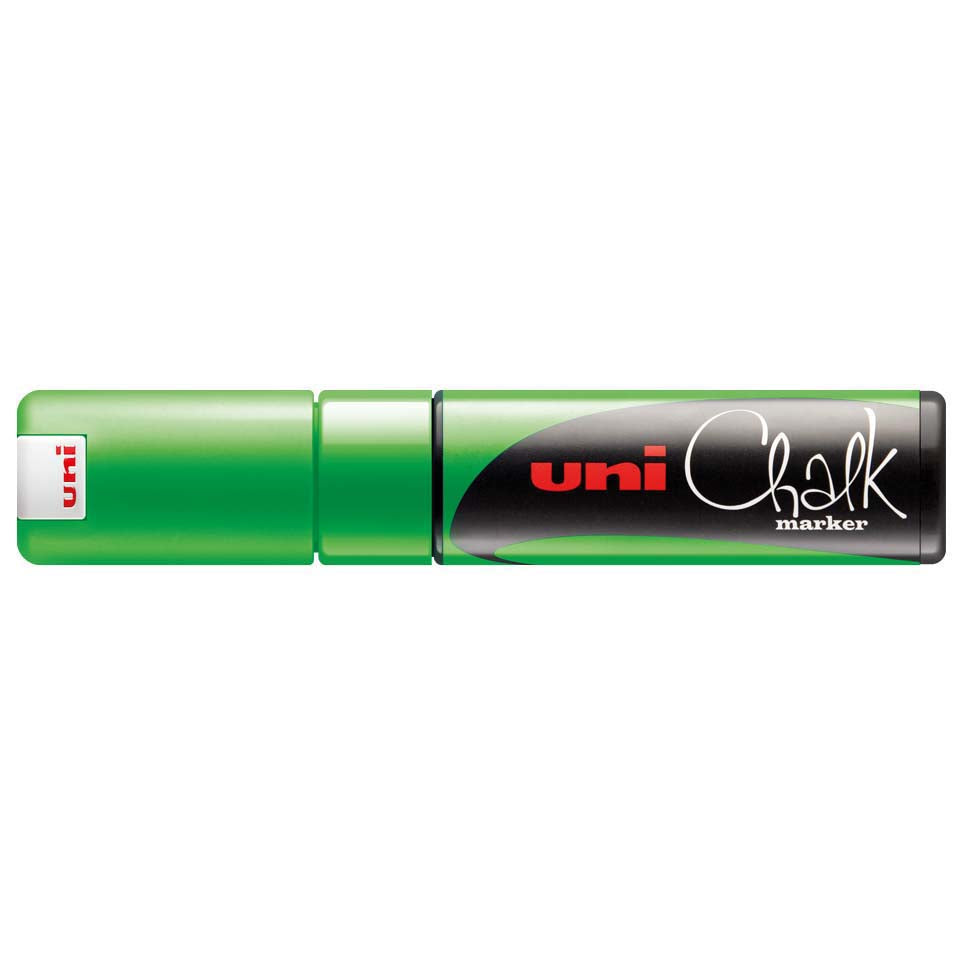 Uni-Ball PWE-8K Kreidemarker – Keil 8 mm – Grün Metallic, für Glas