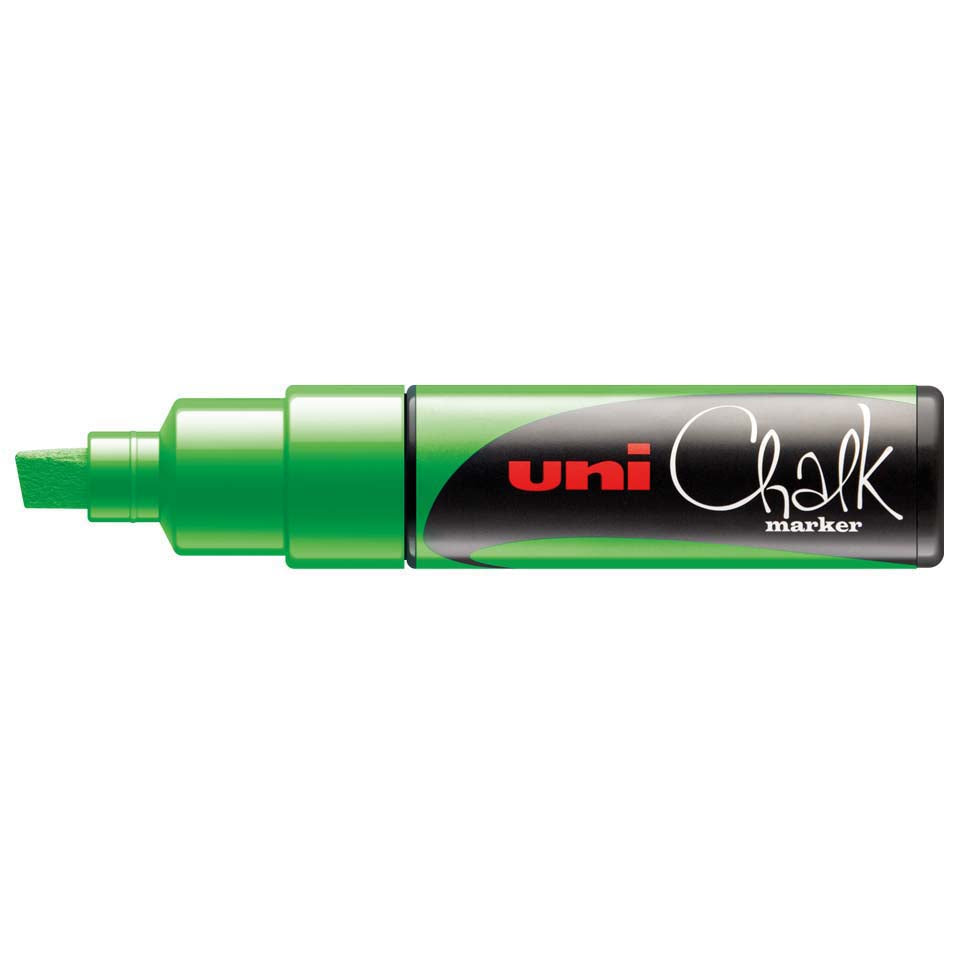 Uni-Ball PWE-8K Kreidemarker – Keil 8 mm – Grün Metallic, für Glas