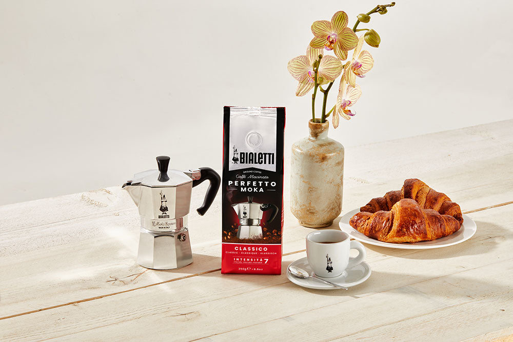 Bialetti Perfetto Moka Vanille – Bohnenkaffee – Café Crème, Intensität 8, 250 g