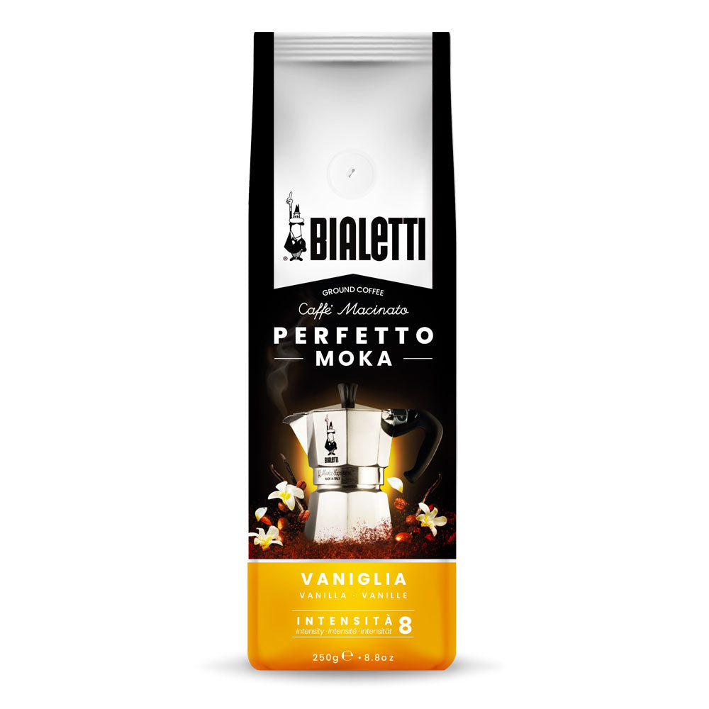 Bialetti Perfetto Moka Vanille – Bohnenkaffee – Café Crème, Intensität 8, 250 g