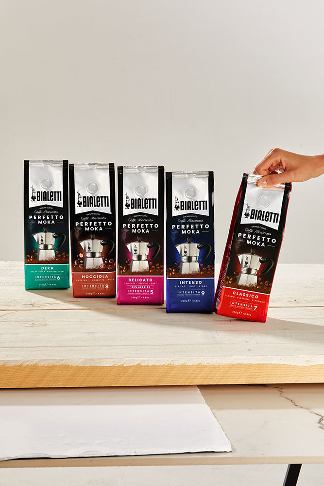 Bialetti Perfetto Moka Vanille – Bohnenkaffee – Café Crème, Intensität 8, 250 g
