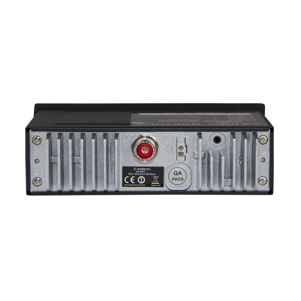 Albrecht AE 6491 NRC – CB-Funkgerät, 4 W, 5 Kanäle, 12/24 V, Montageset, Mikrofon, Schwarz