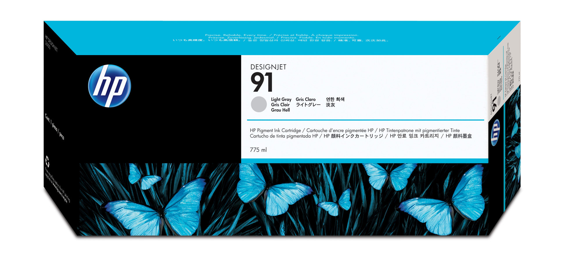 HP Tintenpatrone 91, Hellgrau – für Inkjetdrucker/Multifunktionsgeräte