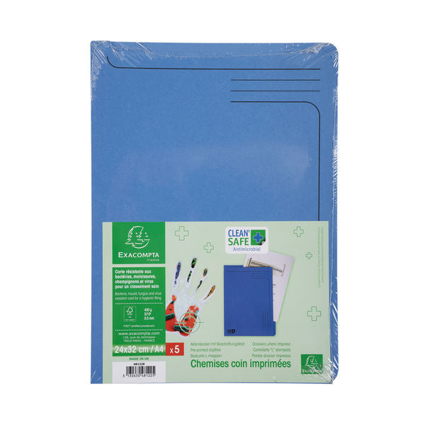 Exacompta Sammelmappe für A4, Karton, Blau