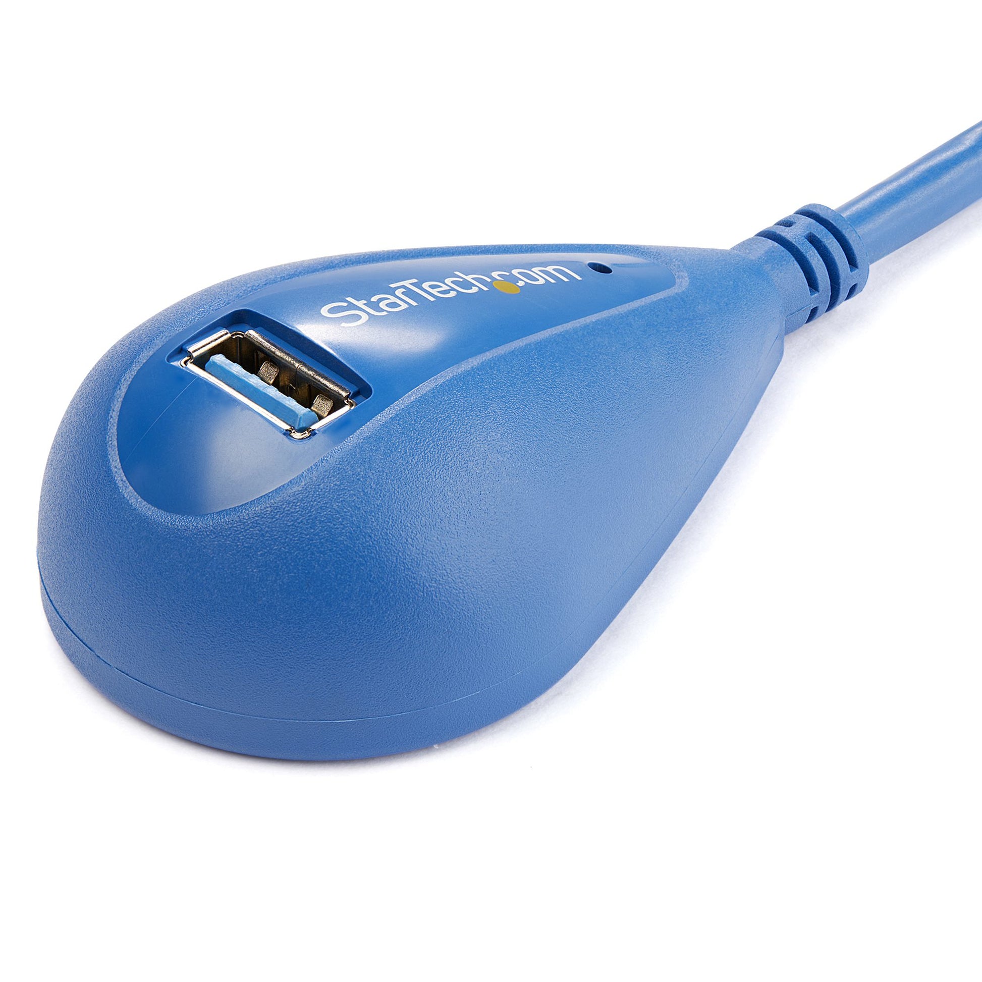 StarTech.com USB-A Verlängerungskabel (Stecker auf Buchse) – USB 3.2 Gen 1 – 1,5 m – Abgewinkelt – Blau
