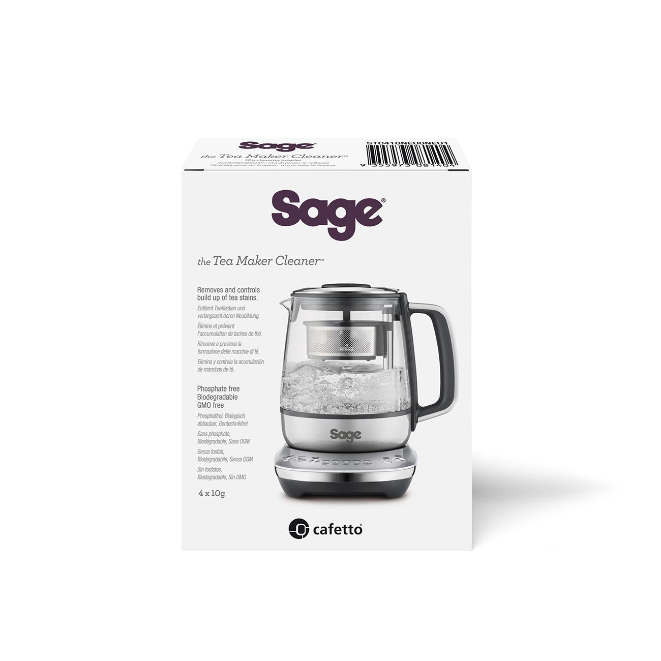 Sage Reinigungsmittel – für Tea Maker, 10 g, 4 Stk.
