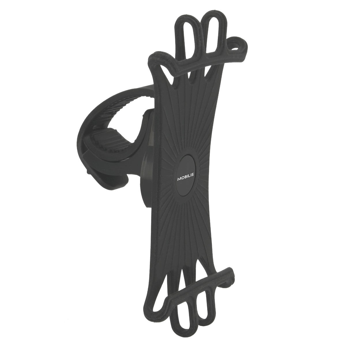 Mobilis Fahrradhalterung, drehbar, 360° – für Geräte 4–7″ – Schwarz, Silikon