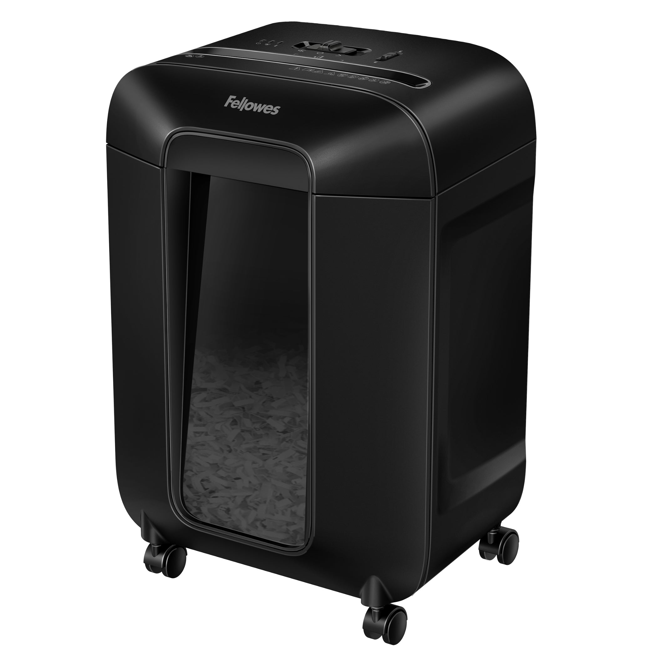Fellowes LX85 – Aktenvernichter, DIN P-4, Partikelschnitt 4 × 40 mm, 12 Blatt, 19 l, mit Autofeed