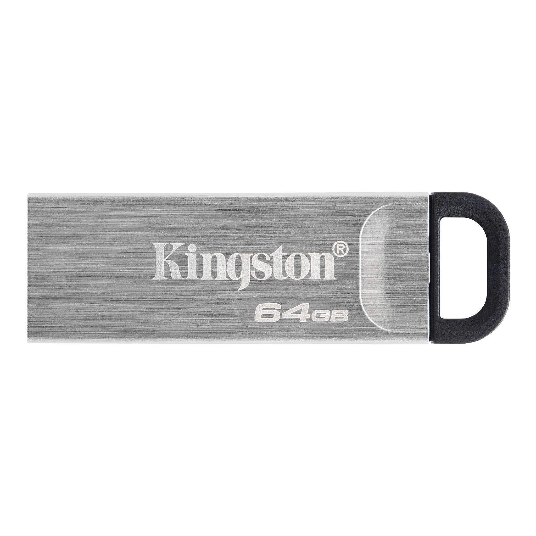 Kingston Technology Kingston DataTraveler Kyson USB-Stick 64 GB – USB-A USB 3.2 Gen 1, 200 MB/s Lesen, ohne Deckel, Silber