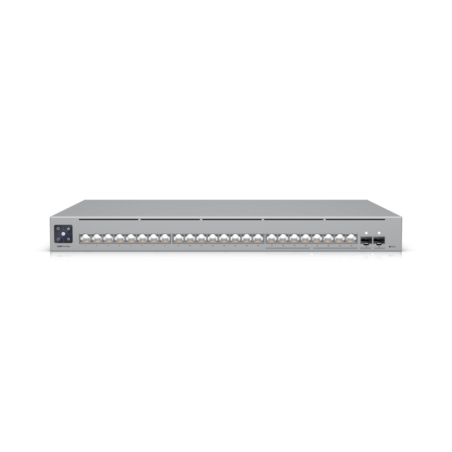 Ubiquiti Pro Max 24 – Managed L3 Switch – 16× 1G, 8× 2.5G, 2× SFP+, 1U