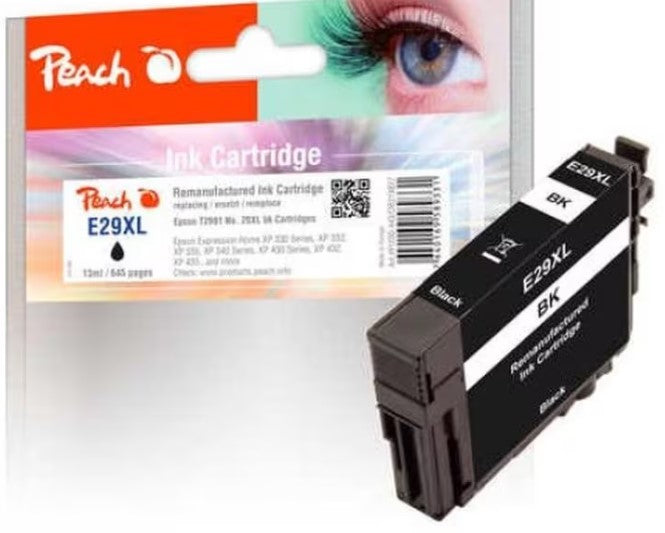 Peach 29XL Schwarz Tintenpatrone (Kompatibel) – 645 Seiten – für Epson Expression Home XP-342/XP-345/XP-350