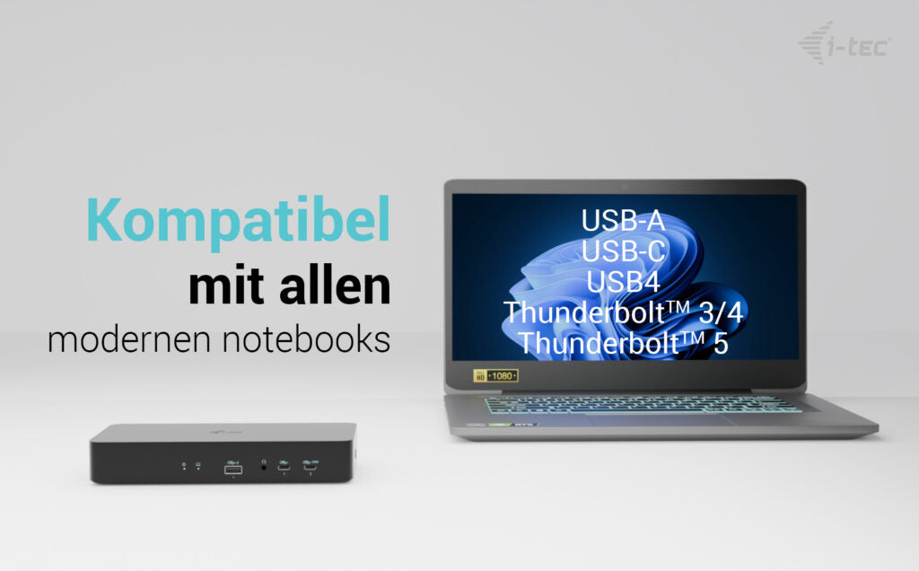 i-tec Universal Intelligente Dual DS Dockingstation – USB-C, 2× DP, 2× HDMI, 100 W PD, GbE