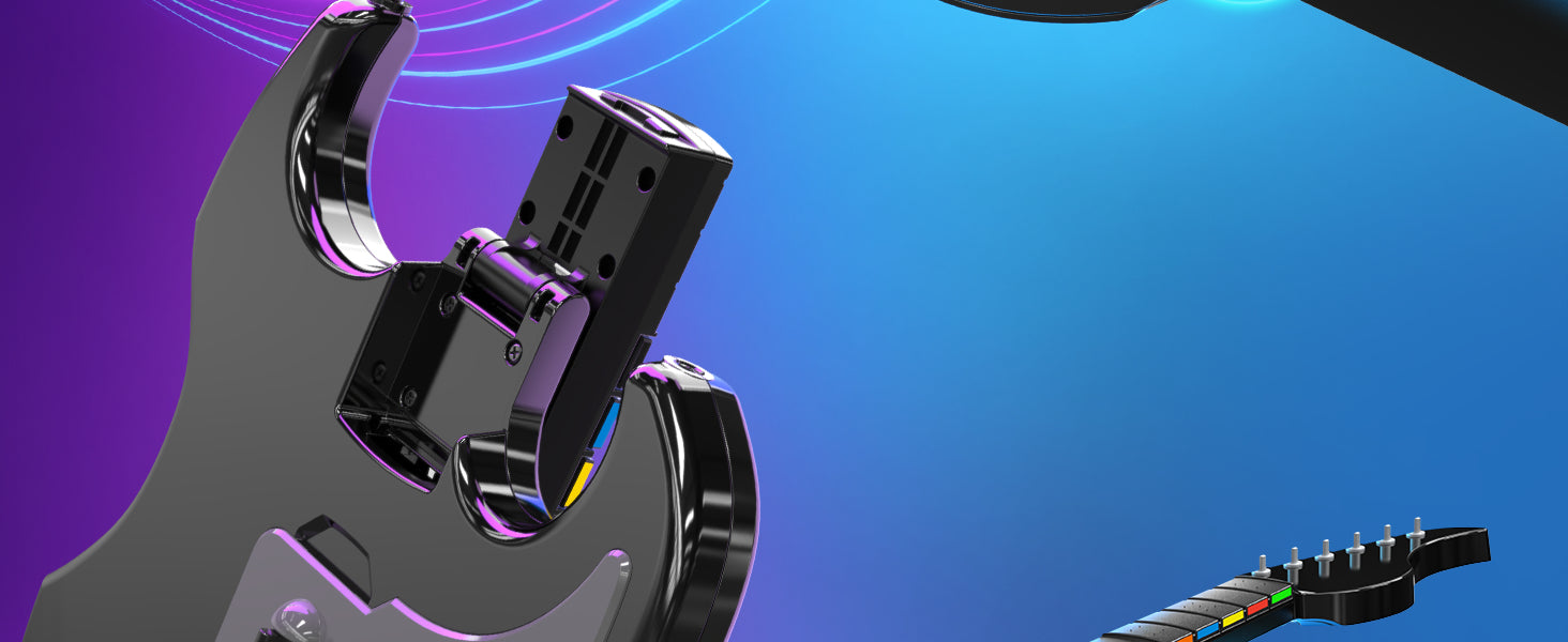 PDP Riffmaster – Gamepad – Kabellos, 36 h Akku – für PS5, PS4 & PC – Schwarz