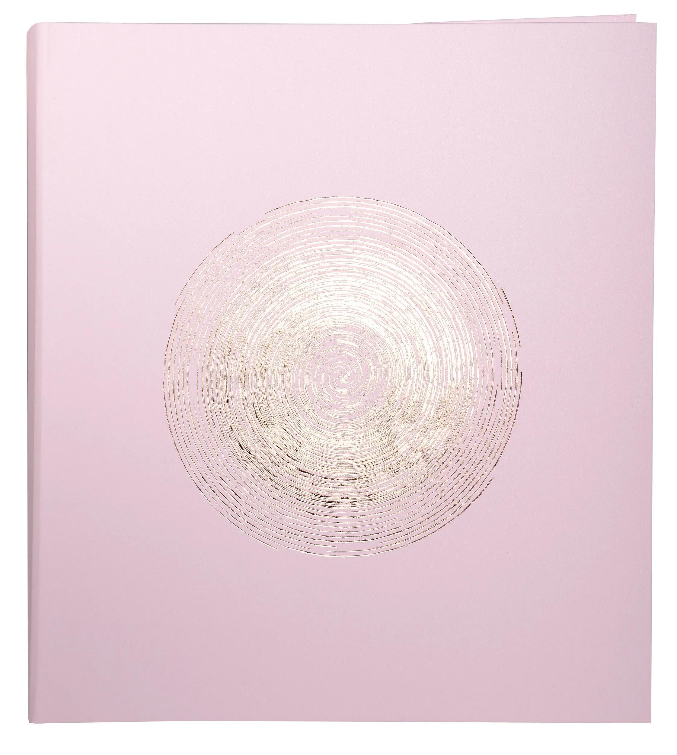 Exacompta Ellipse – Fotobuch, gebunden, 60 Seiten, weiss, 29 × 32 cm, Karton, rosa, mit Pergamin
