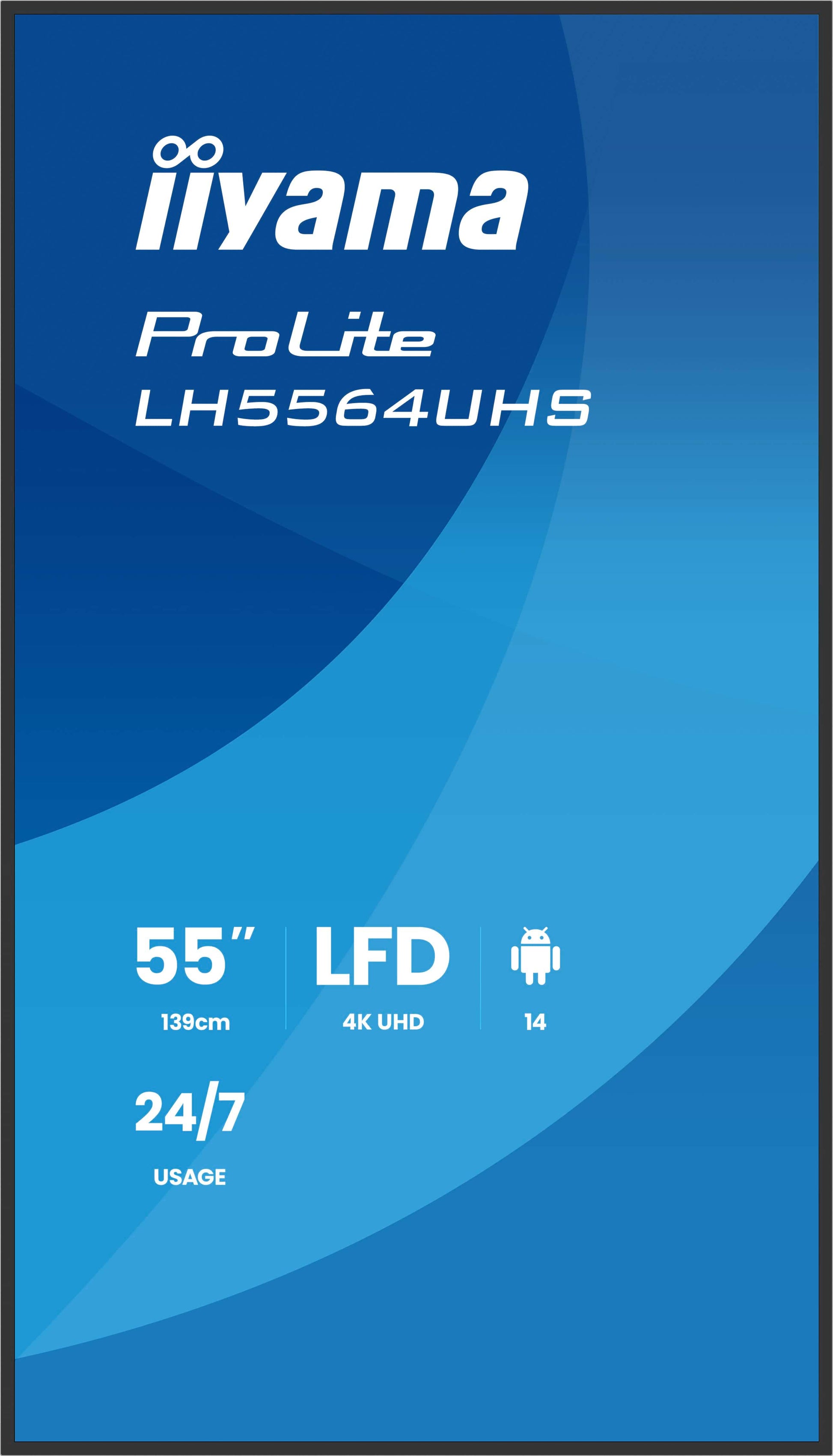 iiyama ProLite – Signage-Display, 55", Ultra HD 4K, 500 cd/m²