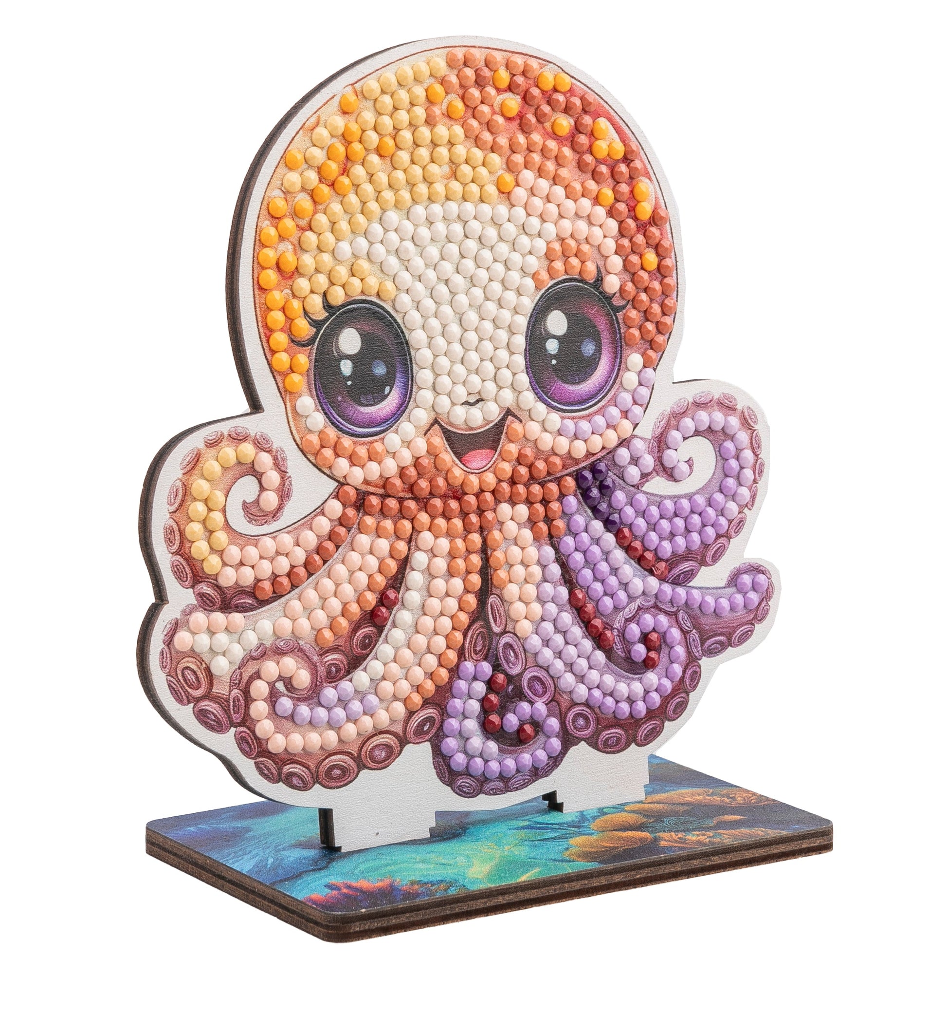 CRAFT Buddy Crystal Art Buddy – Bastelset – Oktopus – 11 cm – ab 6 Jahren