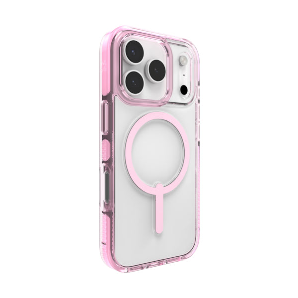 ZAGG Santa Cruz Snap Backcover – für Apple iPhone 17 Pro – Graphen, Pink, Transparent, bis 4 m Sturzsicher