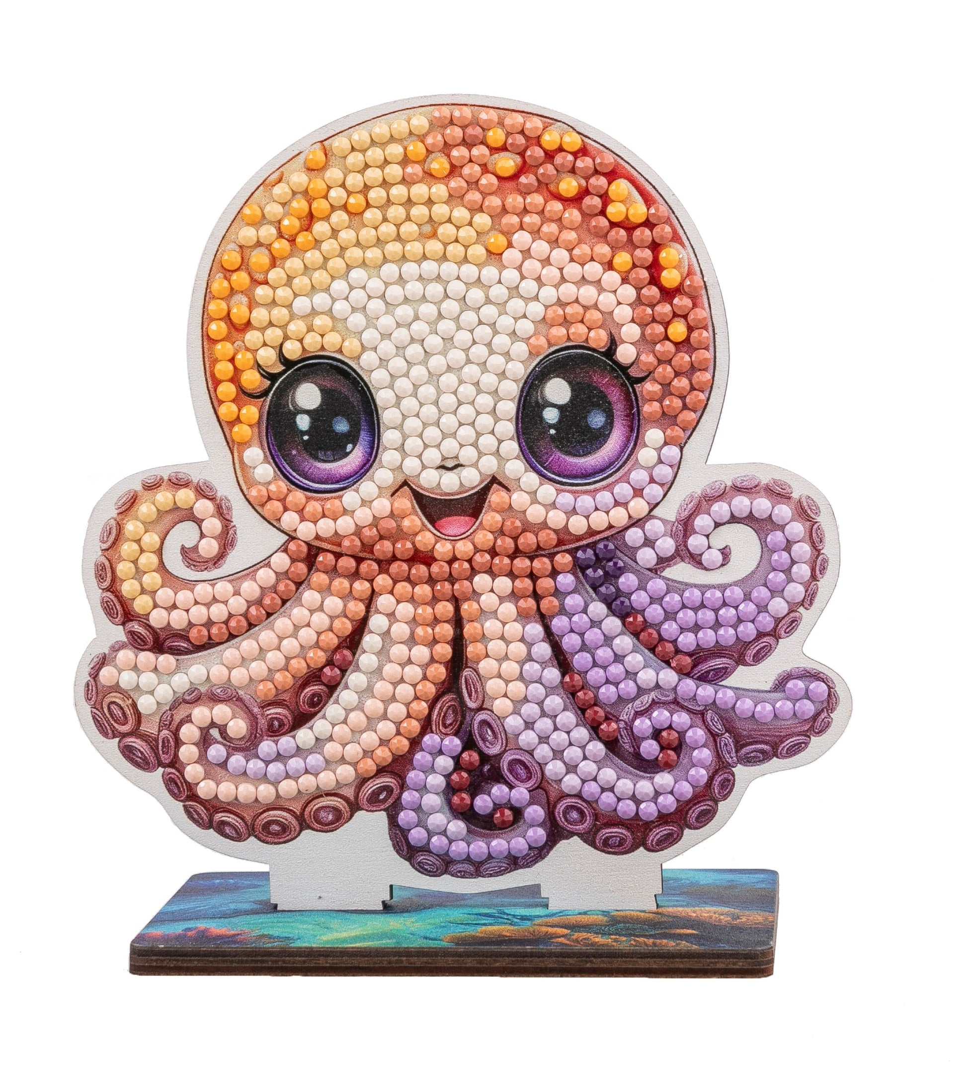 CRAFT Buddy Crystal Art Buddy – Bastelset – Oktopus – 11 cm – ab 6 Jahren