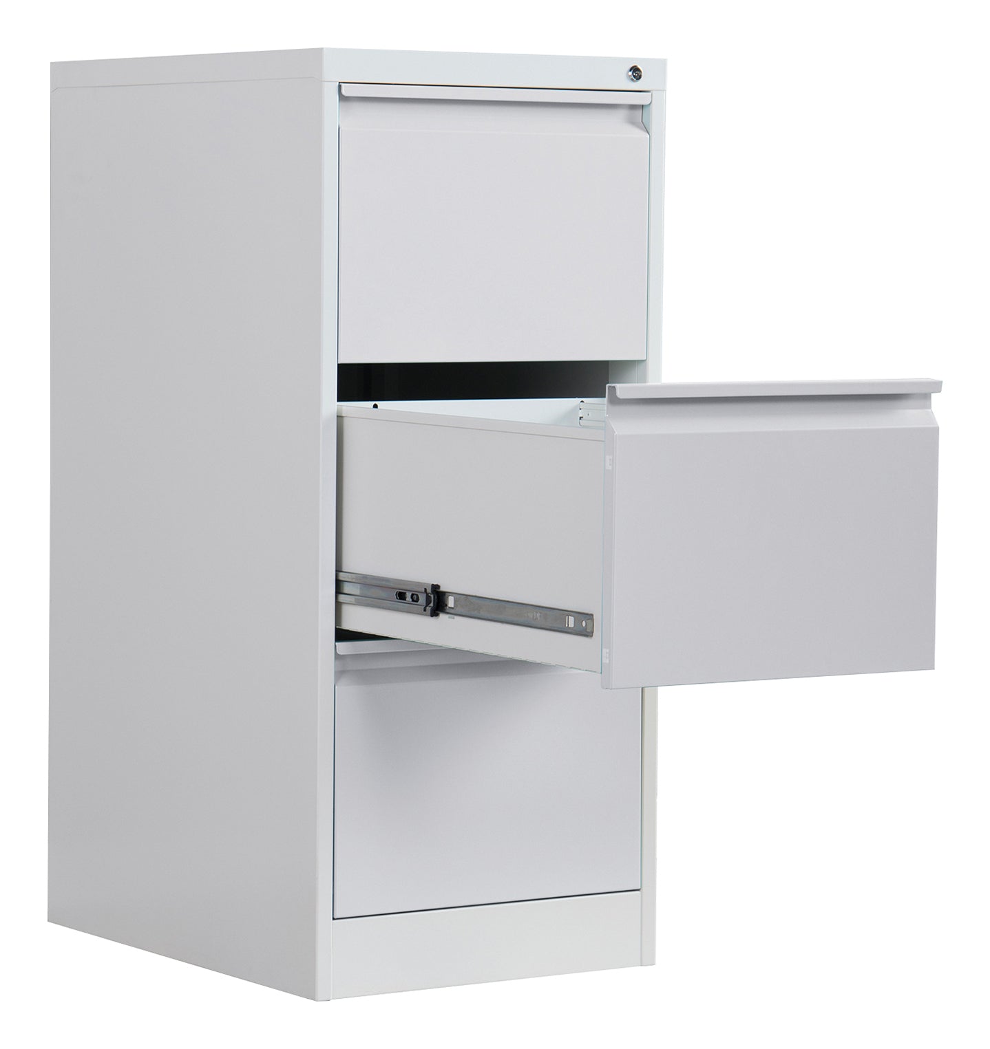 Phoenix Safe Co. FC1003GGK – Aktenschrank, 3 Schubladen, abschliessbar, Stahl, 450 × 620 × 1025 mm, Grau
