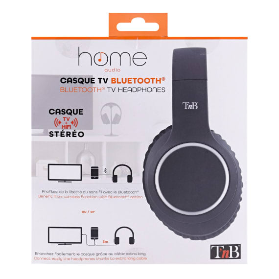 T'nB CBTHOME On-Ear Kopfhörer – Stereo, Kabel + BT, Schwarz, BT 5.0