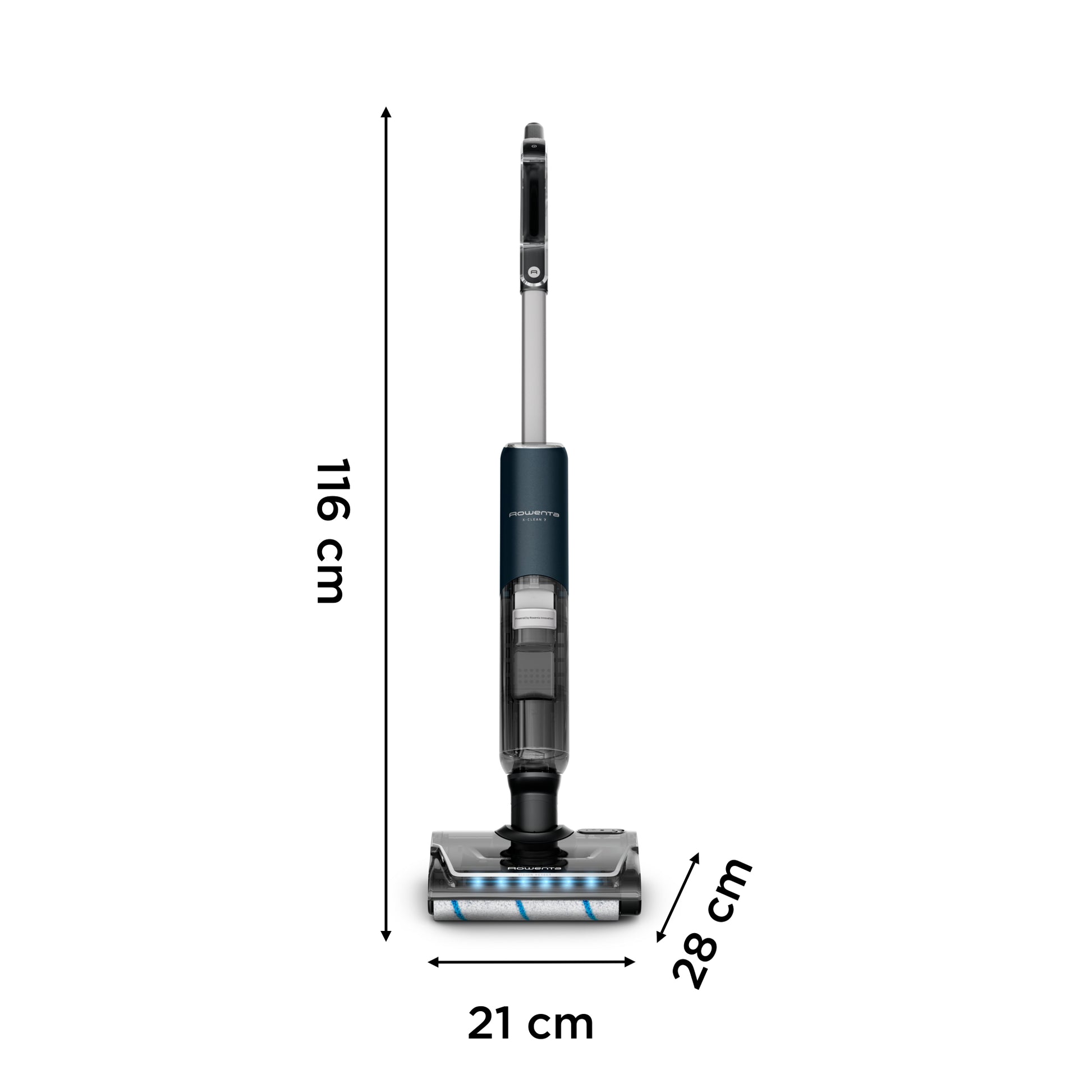 Rowenta Akkustaubsauger X-CLEAN 7 mit Wischfunktion – 50 min, 250 W, Behälter 0,5 l