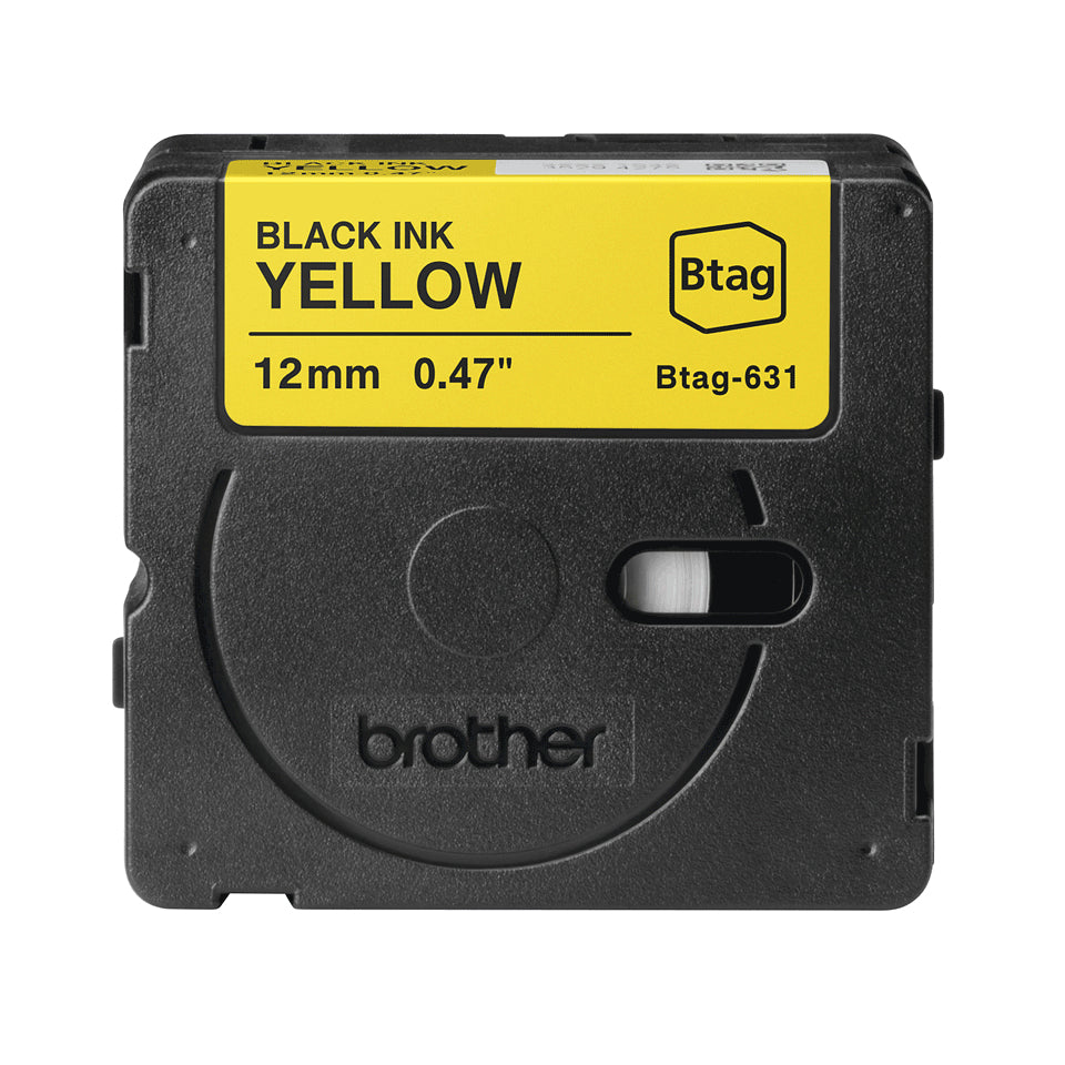 Brother Schriftband – 12 mm × 4 m, gelb, schwarz