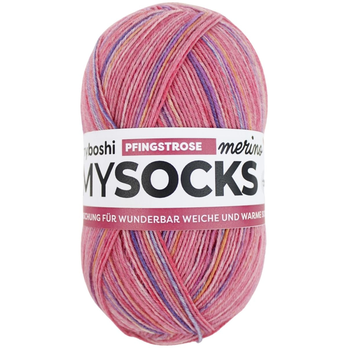 myBoshi mysocks Merino Garn Violett – 100 g, 420 m, Nadel 3 mm, 75% Wolle/25% Polyamid, 1 Stk.