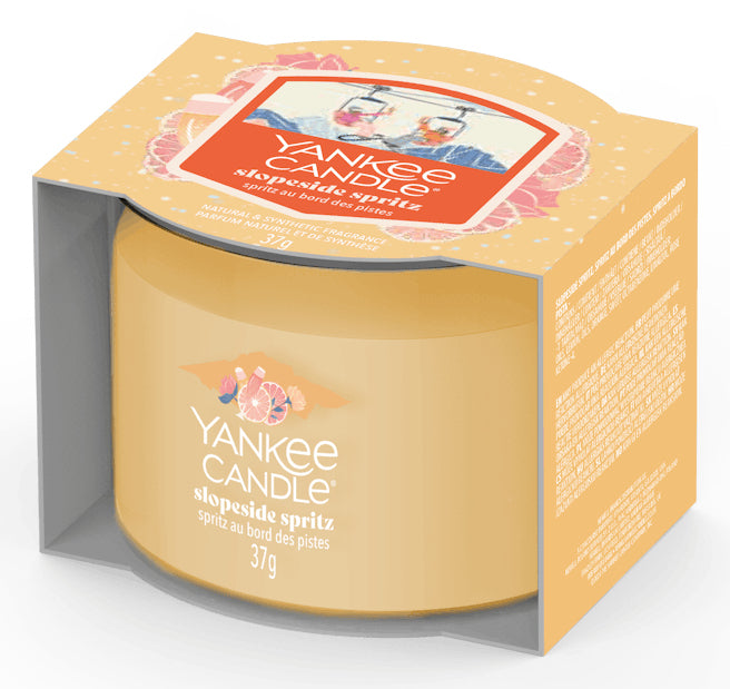 Yankee Candle Slopeside Spritz – Duftkerze, Votivkerze im Glas, 10 h