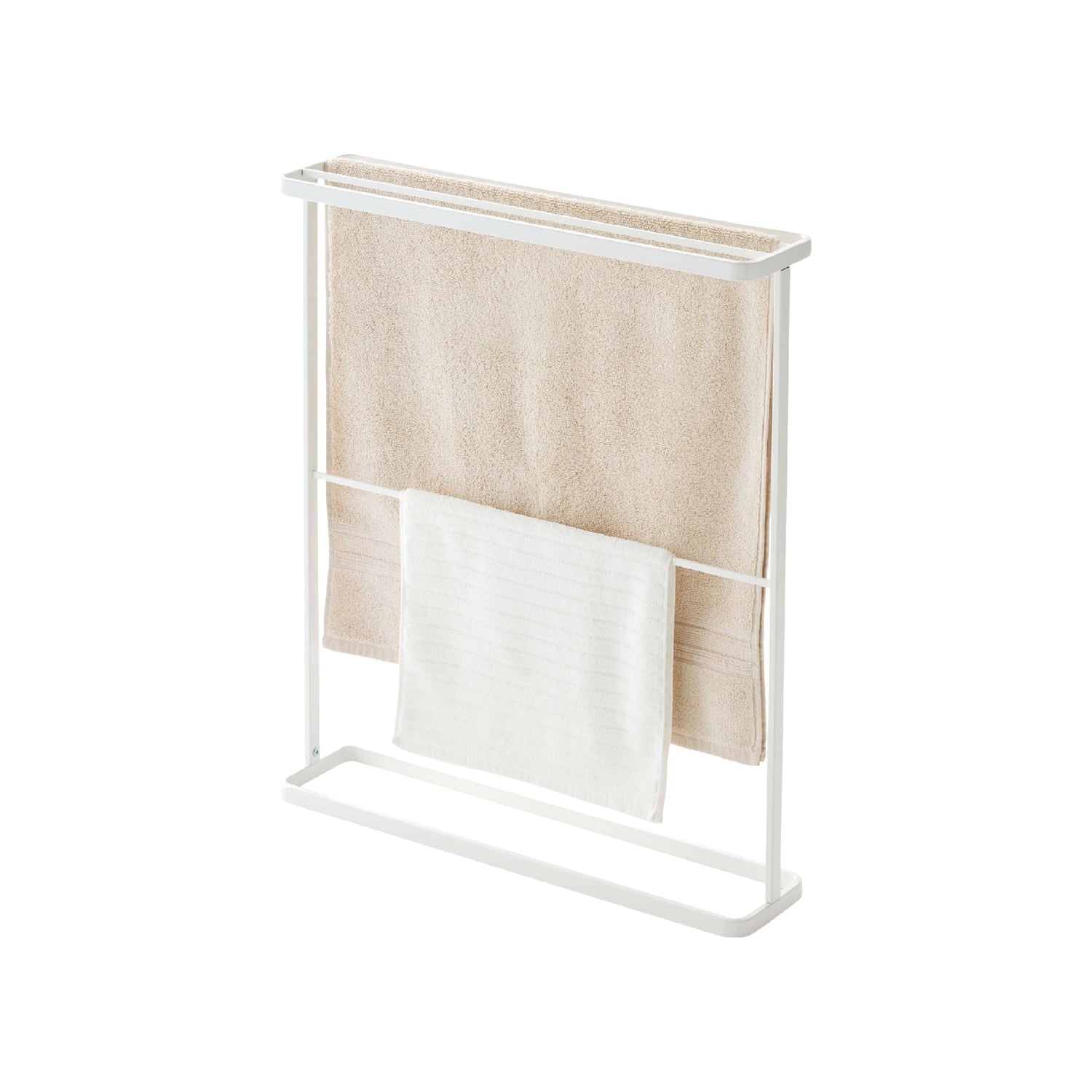Yamazaki Handtuchständer TOWER – 65×15×75 cm, Holz, Weiss