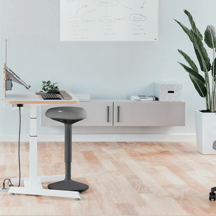 Leitz Hocker Ergo Active – Sitzhöhe 57–82 cm, 110 kg, dunkelgrau