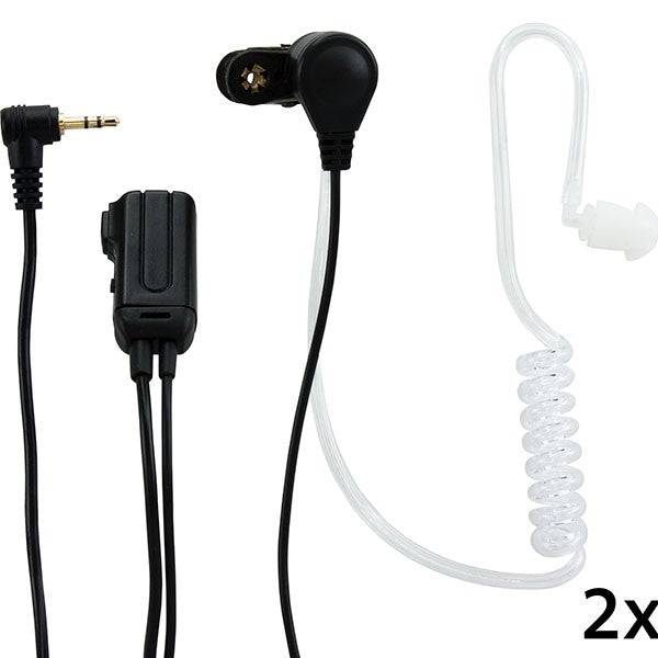 Alecto FRH-10 DUO – Headset für PMR (2,5 mm), Monophon, 8 Kanäle, bis 7 km, Schwarz