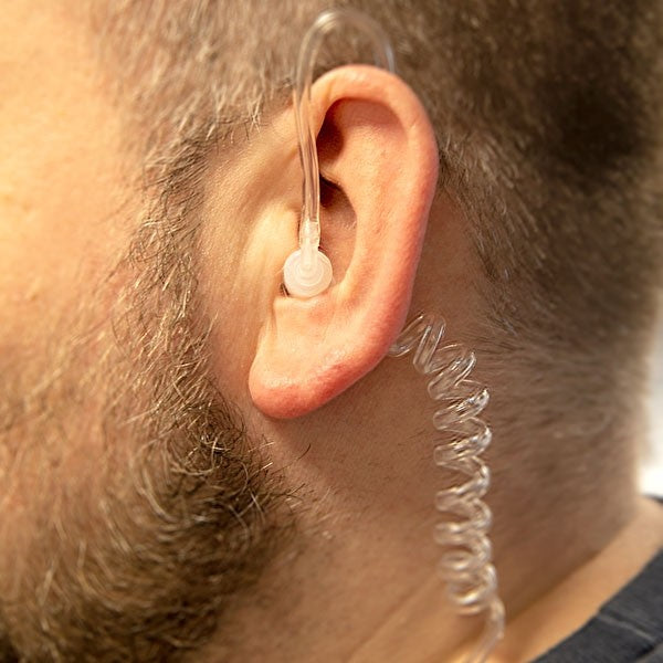 Alecto FRH-10 DUO – Headset für PMR (2,5 mm), Monophon, 8 Kanäle, bis 7 km, Schwarz