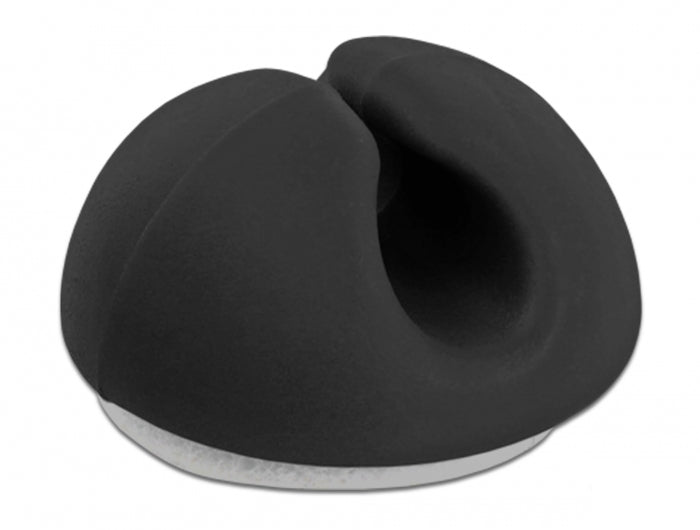 DeLOCK Kabelhalter, selbstklebend, schwarz, 10 Stück