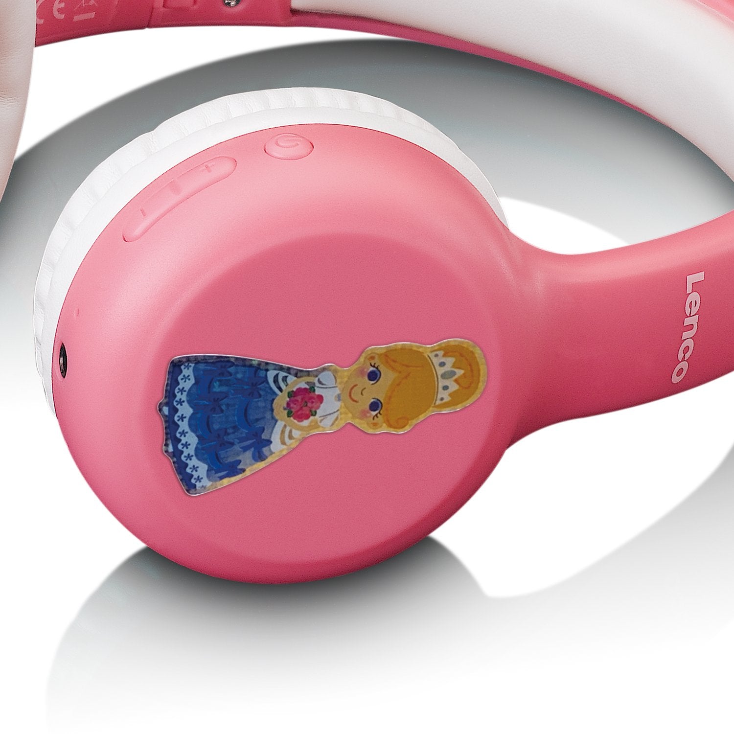 Lenco HPB-110 Kinderkopfhörer – Over-Ear, Stereo, Kabel + BT, 3,5 mm Klinke, 85 dB Lautstärke-Limit, Pink