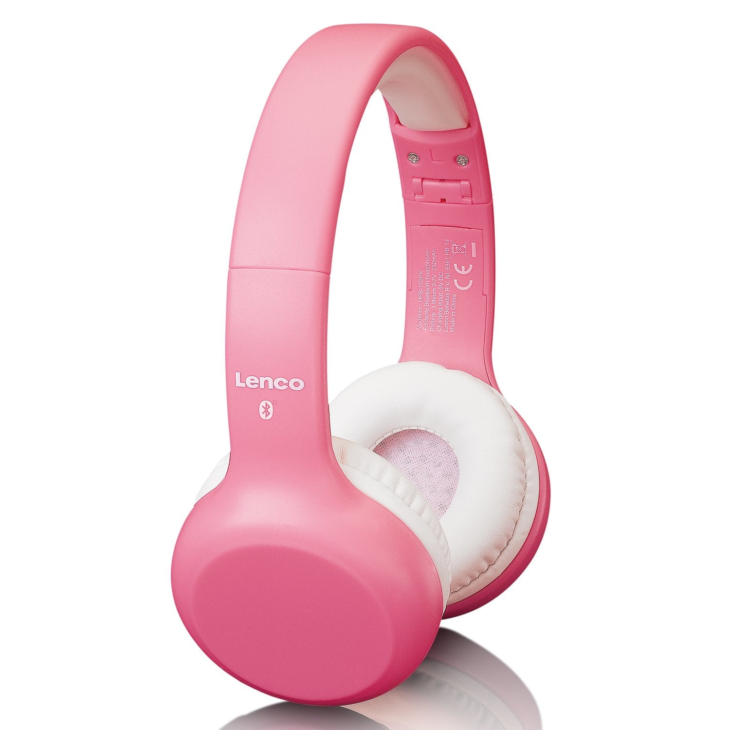 Lenco HPB-110 Kinderkopfhörer – Over-Ear, Stereo, Kabel + BT, 3,5 mm Klinke, 85 dB Lautstärke-Limit, Pink