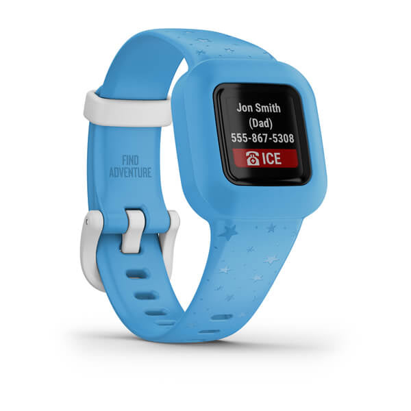 Garmin vivofit jr3 – Kinder-Smartwatch – 50 m, Armband 13–17,5 cm, Blau