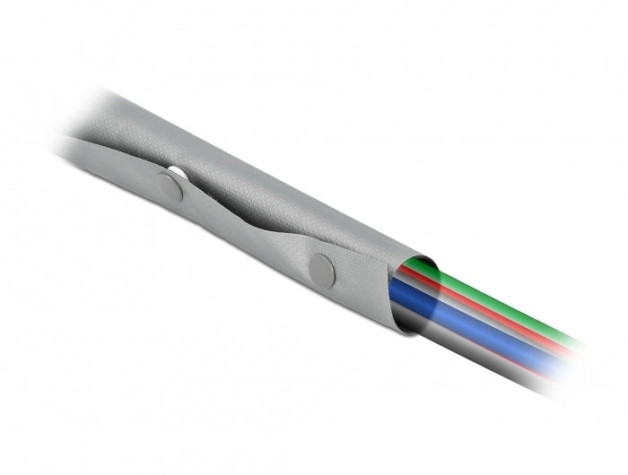 DeLOCK Kabelschlauch – Ø 19 mm – 2 m – PVC – Grau