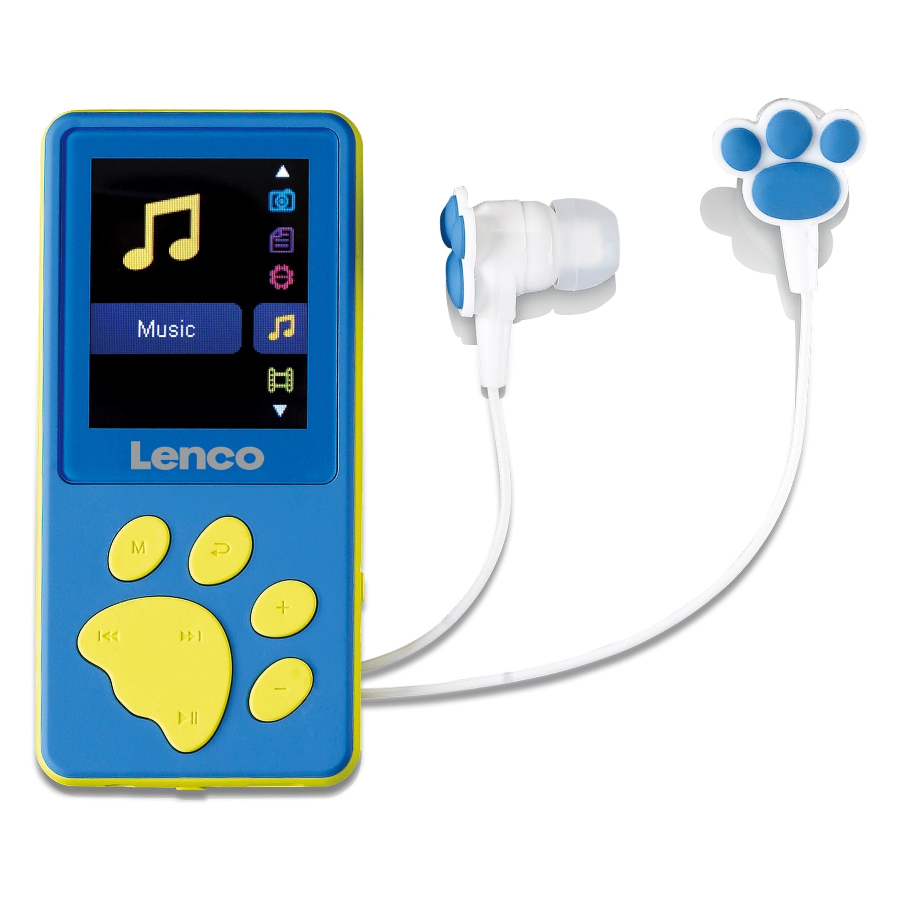 Lenco Xemio-560 – MP4-Player, 8 GB, MicroSD bis 64 GB, 1,8" Display, Micro-USB, 3,5 mm Klinke – Blau