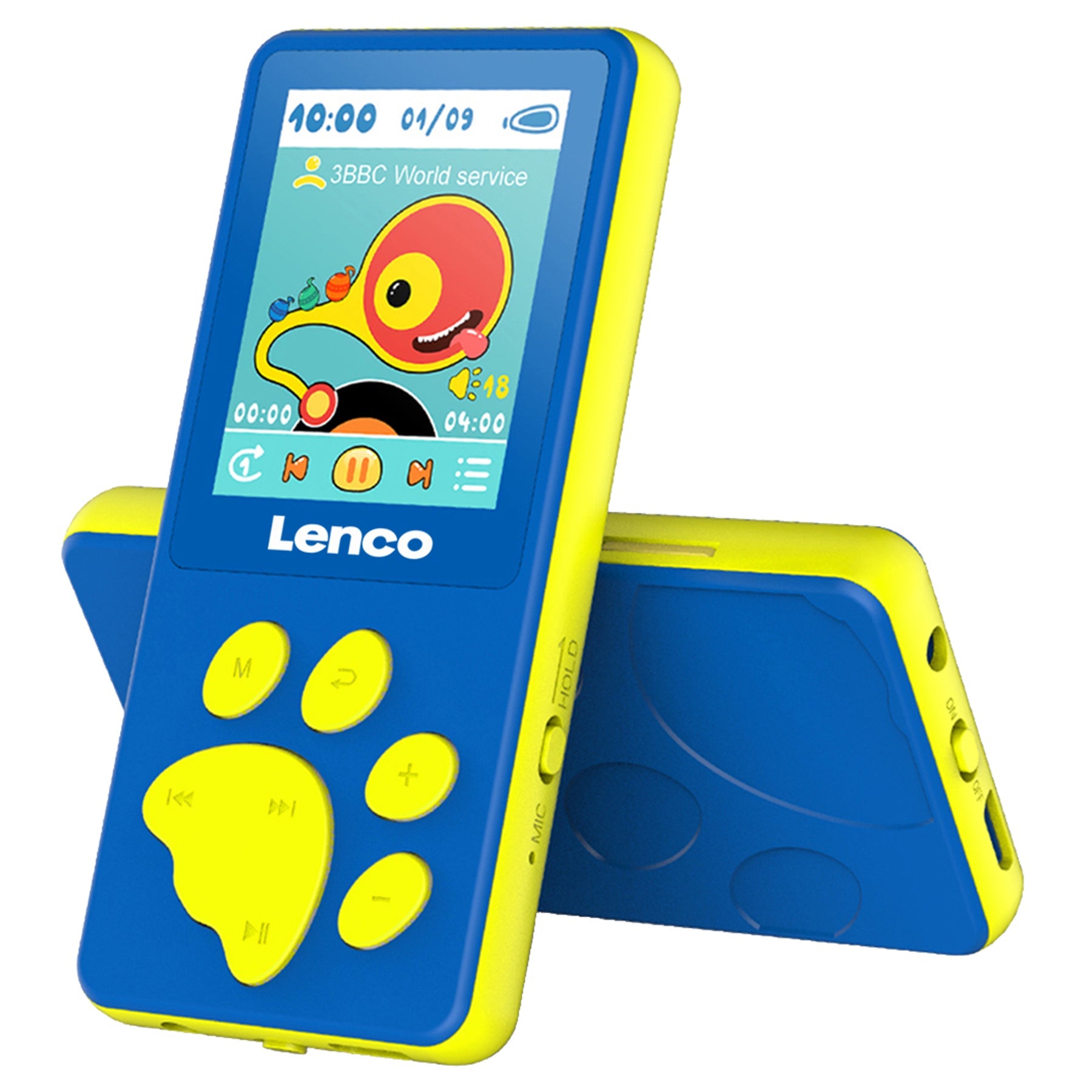 Lenco Xemio-560 – MP4-Player, 8 GB, MicroSD bis 64 GB, 1,8" Display, Micro-USB, 3,5 mm Klinke – Blau