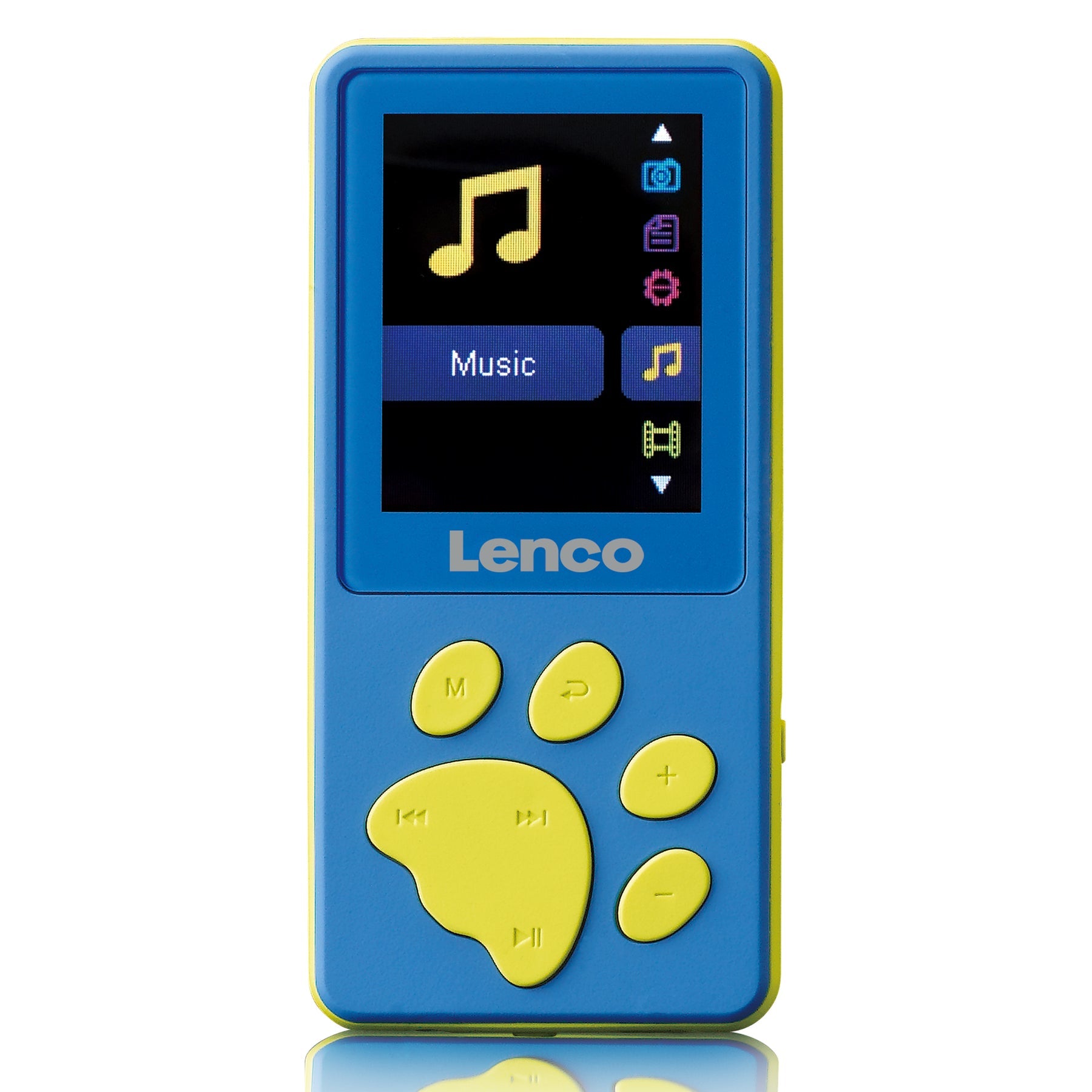 Lenco Xemio-560 – MP4-Player, 8 GB, MicroSD bis 64 GB, 1,8" Display, Micro-USB, 3,5 mm Klinke – Blau
