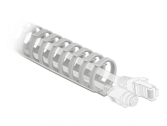 DeLOCK Wandkanal – 35×30 mm – 0,5 m – Kunststoff – Grau, selbstklebend, Schraubbefestigung, 1 Stk.